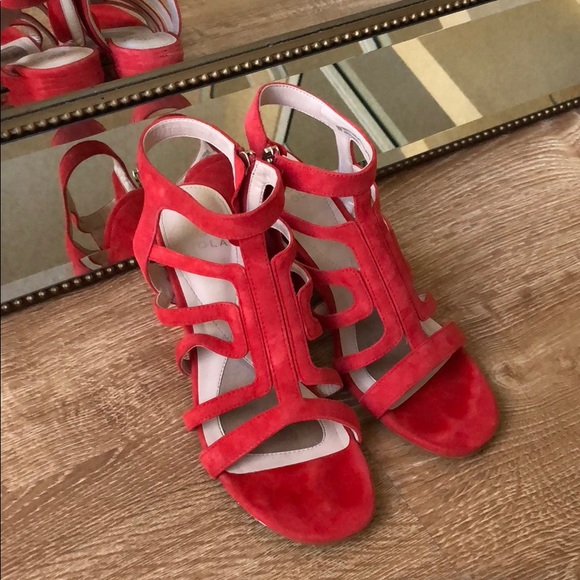 Isola Shoes - Isola Lina Red Suede Sandal